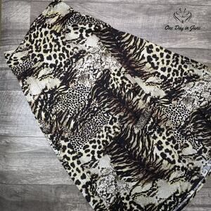 Zac & Rachel Animal Print Maxi Skirt Size L